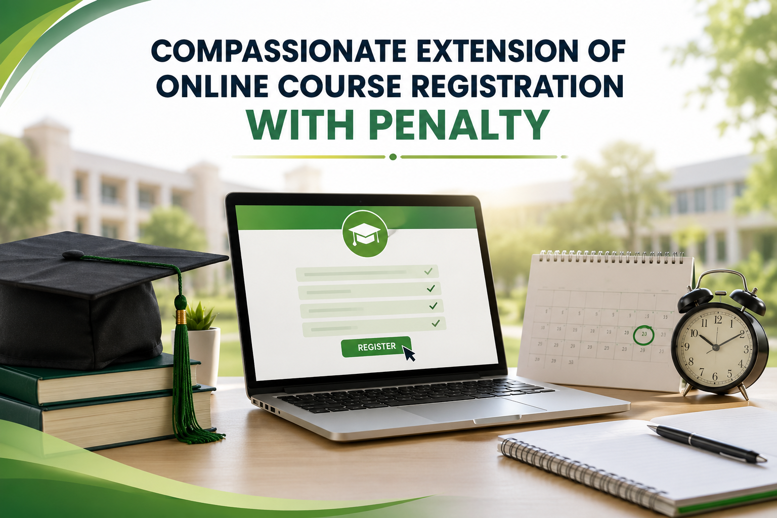 COMPASSIONATE EXTENSION OF ONLINE COURSE REGISTRATION WITH PENALTY